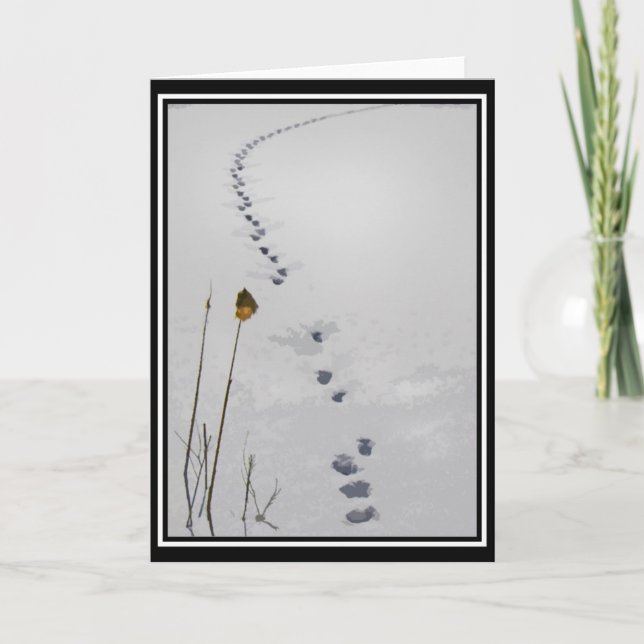 Animal Tracks Note Card (Front)
