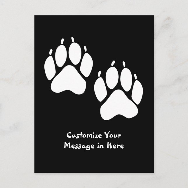 Animal tracks postcard (Front)