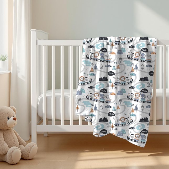 Animal Train Adventure  Baby Blanket (Creator Uploaded)