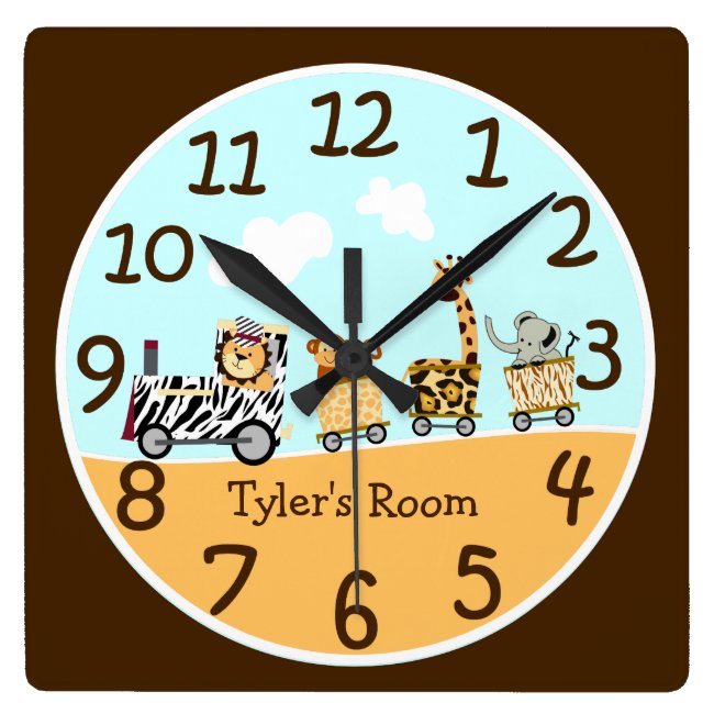 Animal Train Baby Wall Clock