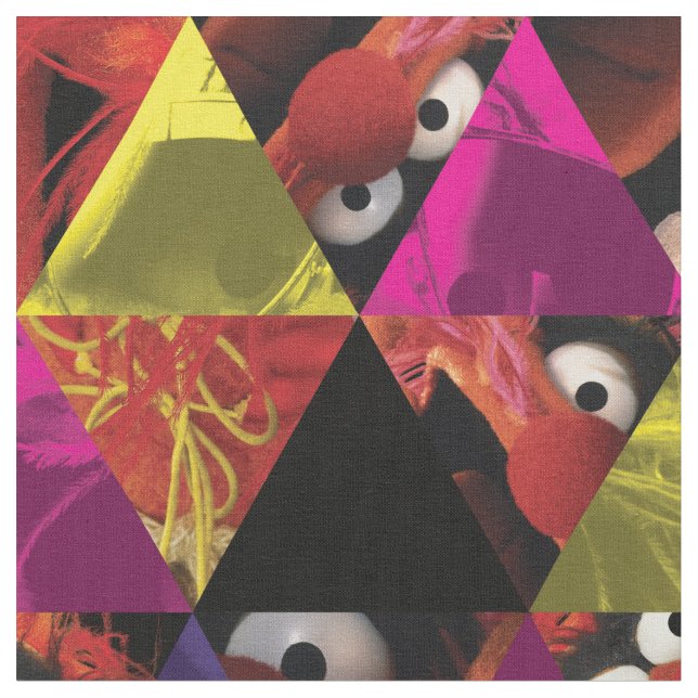 Animal Triangle Pattern Fabric (Close Up)