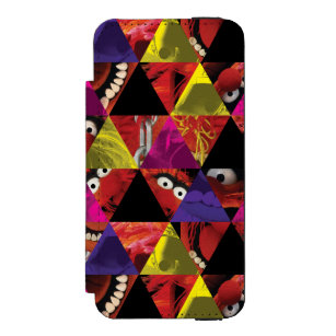 Animal Triangle Pattern Wallet Case For iPhone SE/5/5s