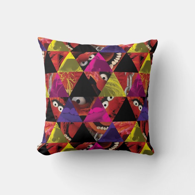 Animal Triangle Pattern Throw Pillow (Front)
