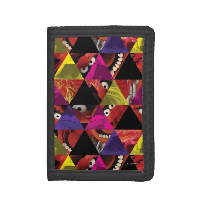 Animal Triangle Pattern Tri-fold Wallet (Front Vertical)