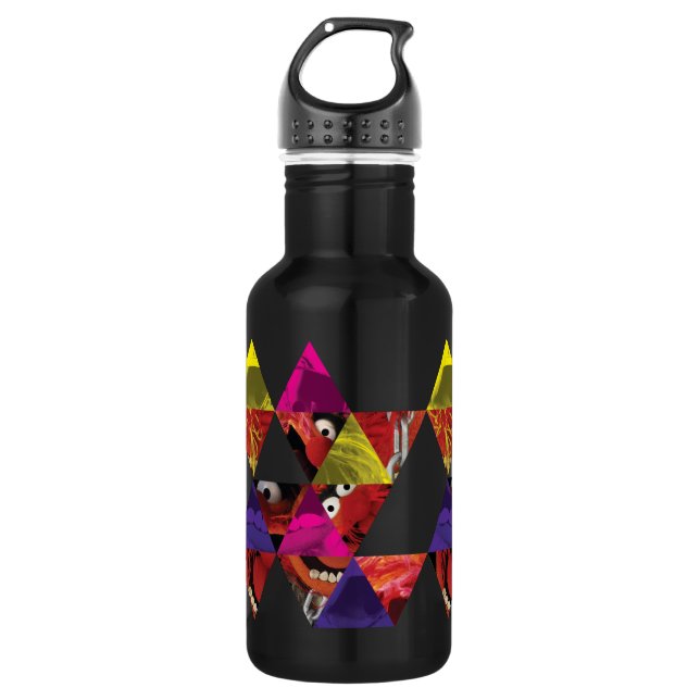 Animal Triangle Pattern Water Bottle (Front)