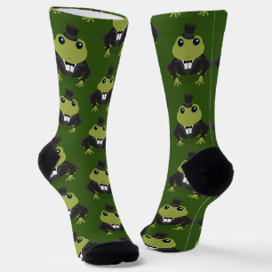 Animal Tuxedo Frog Socks