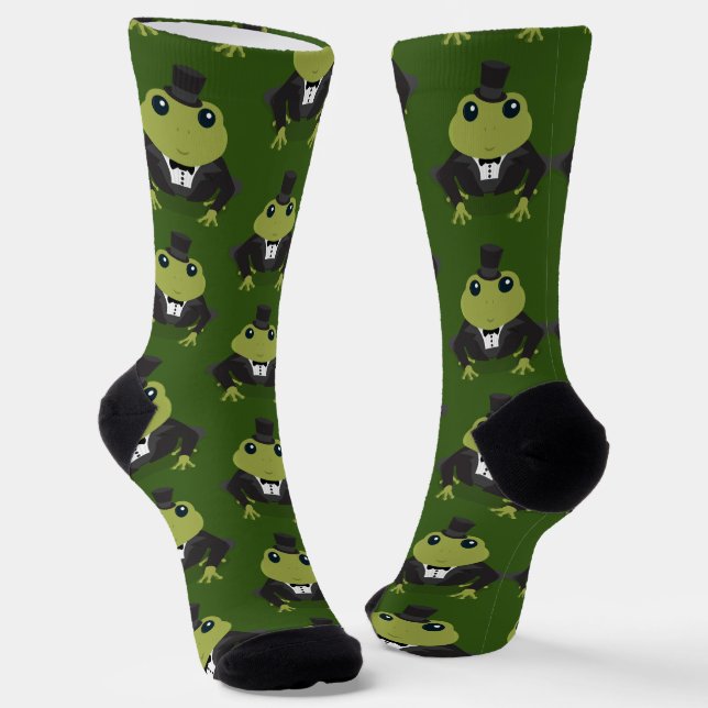 Animal Tuxedo Frog Socks (Angled)