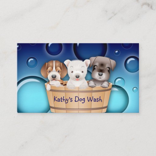 Customizable Animal Veterinarian Business Card Dogs Bucket