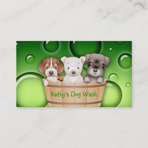 Customizable Animal Veterinarian Business Card Dogs Bucket gree