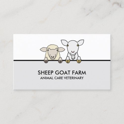 Animal Veterinary Sheep Goat Farmhouse Business Card