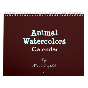 Animal Watercolor Calendar
