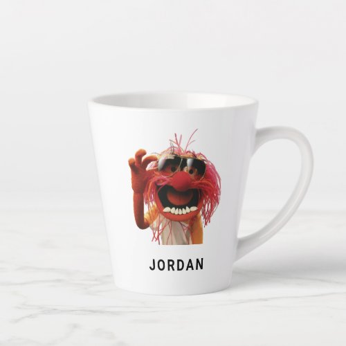 Animal wearing sunglasses latte mug
