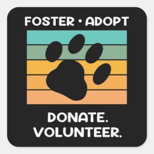 Animal Welfare Volunteer Square Sticker
