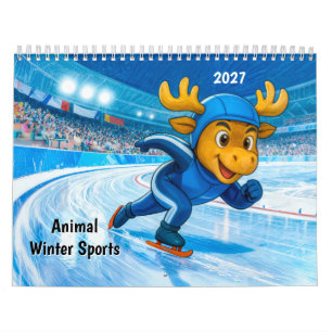 Animal Winter Sports Calendar