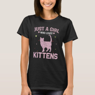 Animal Women Just A Girl Who Loves Kittens T-Shirt