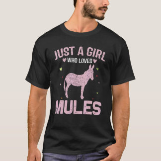 Animal   Women Just A Girl Who Loves Mules T-Shirt