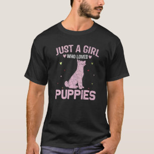 Animal Women Just A Girl Who Loves Puppies T-Shirt