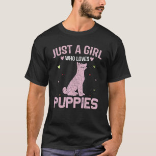 Animal Women Just A Girl Who Loves Puppies T-Shirt
