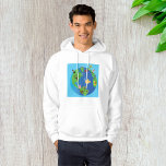 Animal World Map Cute Wildlife Illustration  Hoodie