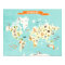 Animal World poster World Map Wall decal Kids