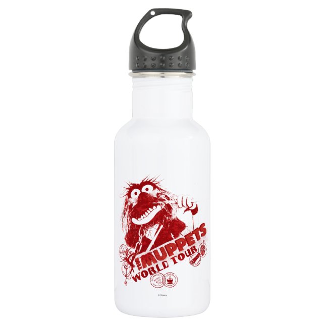 Animal World Tour Stainless Steel Water Bottle (Front)