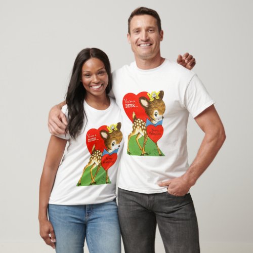 Animal Young Dear Valentine Love Heart T_Shirt