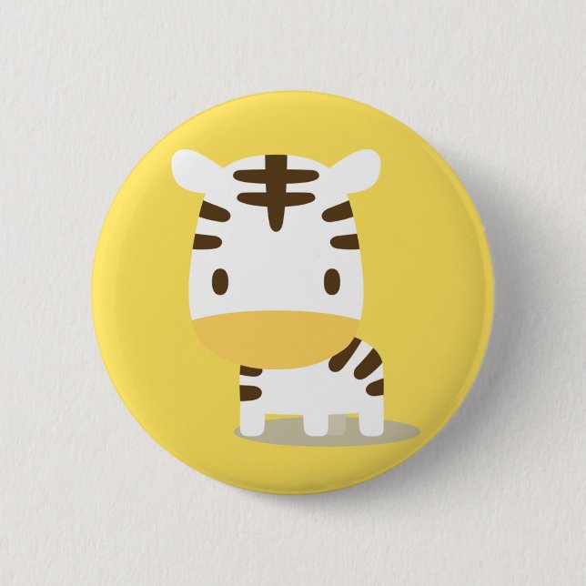 Animal Zebra Can Badge Pinback Button (Front)