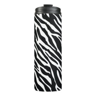 Animal zebra stripe seamless pattern design thermal tumbler