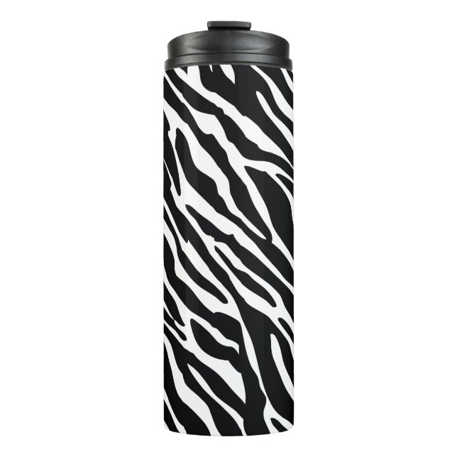 Animal zebra stripe seamless pattern design thermal tumbler (Front)
