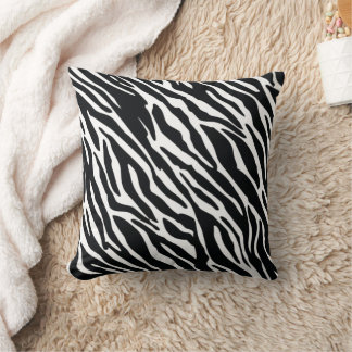 Animal zebra stripe seamless pattern design throw pillow