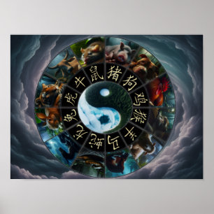 Animal Zodiac Poster