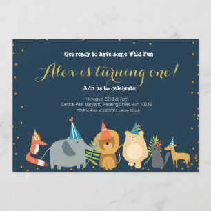 Animal Zoo Birthday Invitation