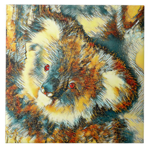 AnimalArt_Bear_005 Ceramic Tile