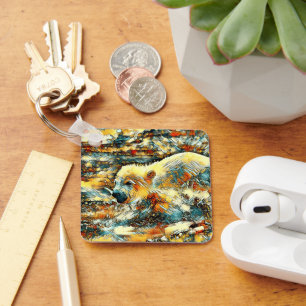 AnimalArt_Bear_010 Keychain