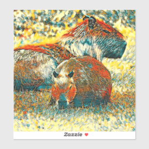 AnimalArt_Capybara_004 Sticker