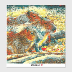 AnimalArt_Capybara_005 Sticker