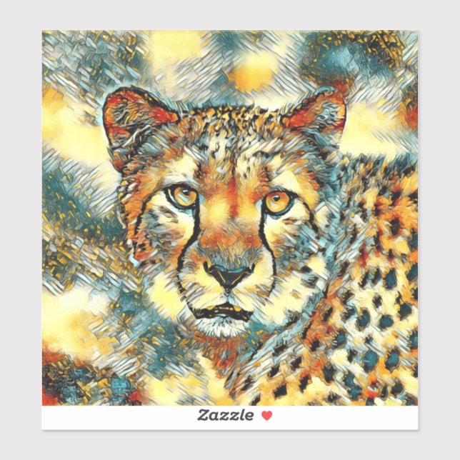 AnimalArt_Cheetah_004 Sticker (Sheet)