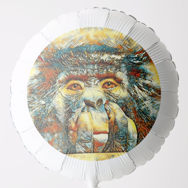 AnimalArt_Chimpanzee_008 Balloon (Front)