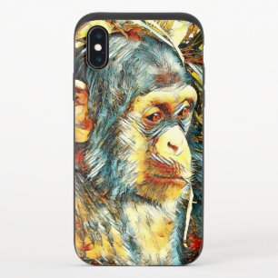 AnimalArt_Chimpanzee_012 iPhone X Slider Case