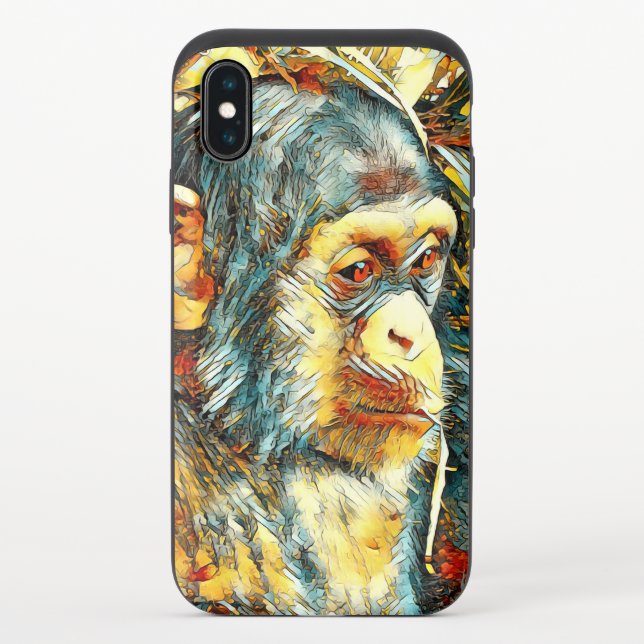 AnimalArt_Chimpanzee_012 Uncommon iPhone Case (Back)