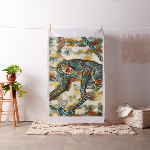 AnimalArt_Chimpanzee_20170901_by_JAMColors Fabric