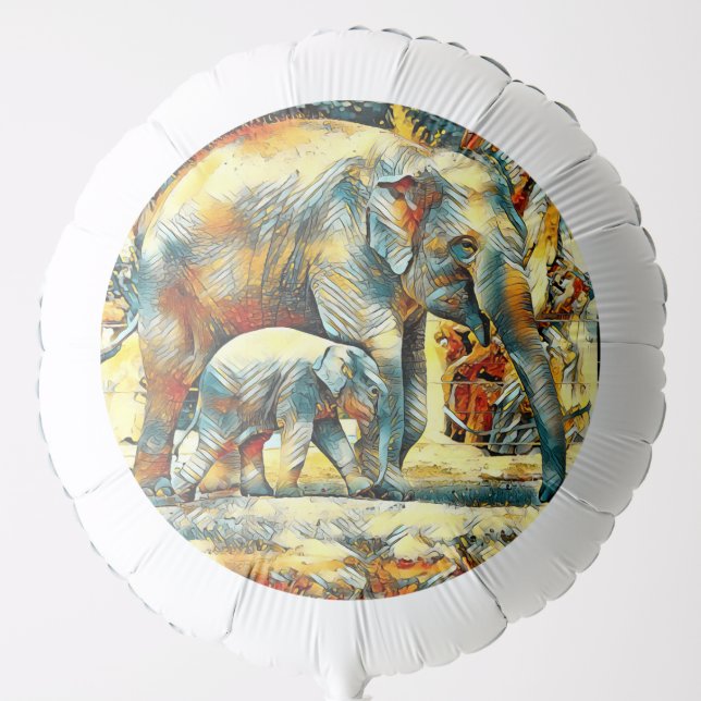 AnimalArt_Elephant_002 Balloon (Front)