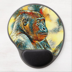 AnimalArt_Gorilla_004 Gel Mouse Pad