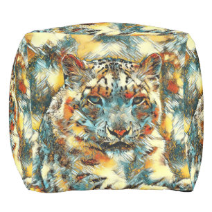 AnimalArt_Leopard_001 Pouf