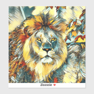 AnimalArt_Lion_001 Sticker