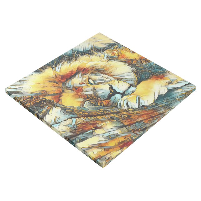 AnimalArt_Lion_003 Gallery Wrap (3/4)