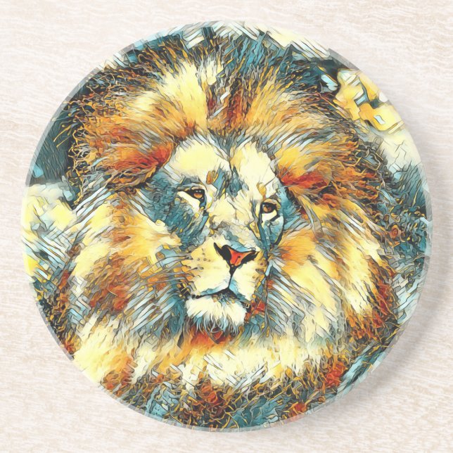 AnimalArt_Lion_07 Coaster (Front)