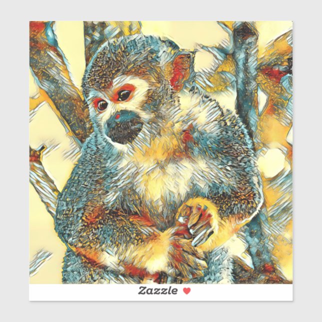 AnimalArt_Monkey_003 Sticker (Sheet)