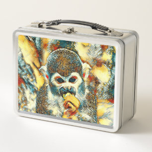 AnimalArt_Monkey_07 Metal Lunch Box