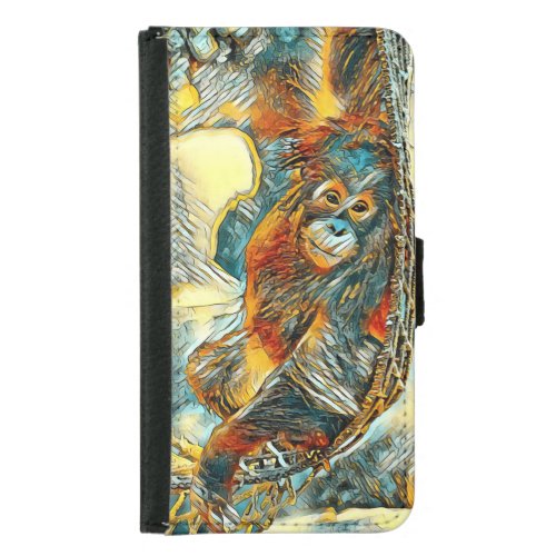 AnimalArt_OrangUtan_005 Samsung Galaxy S5 Wallet Case